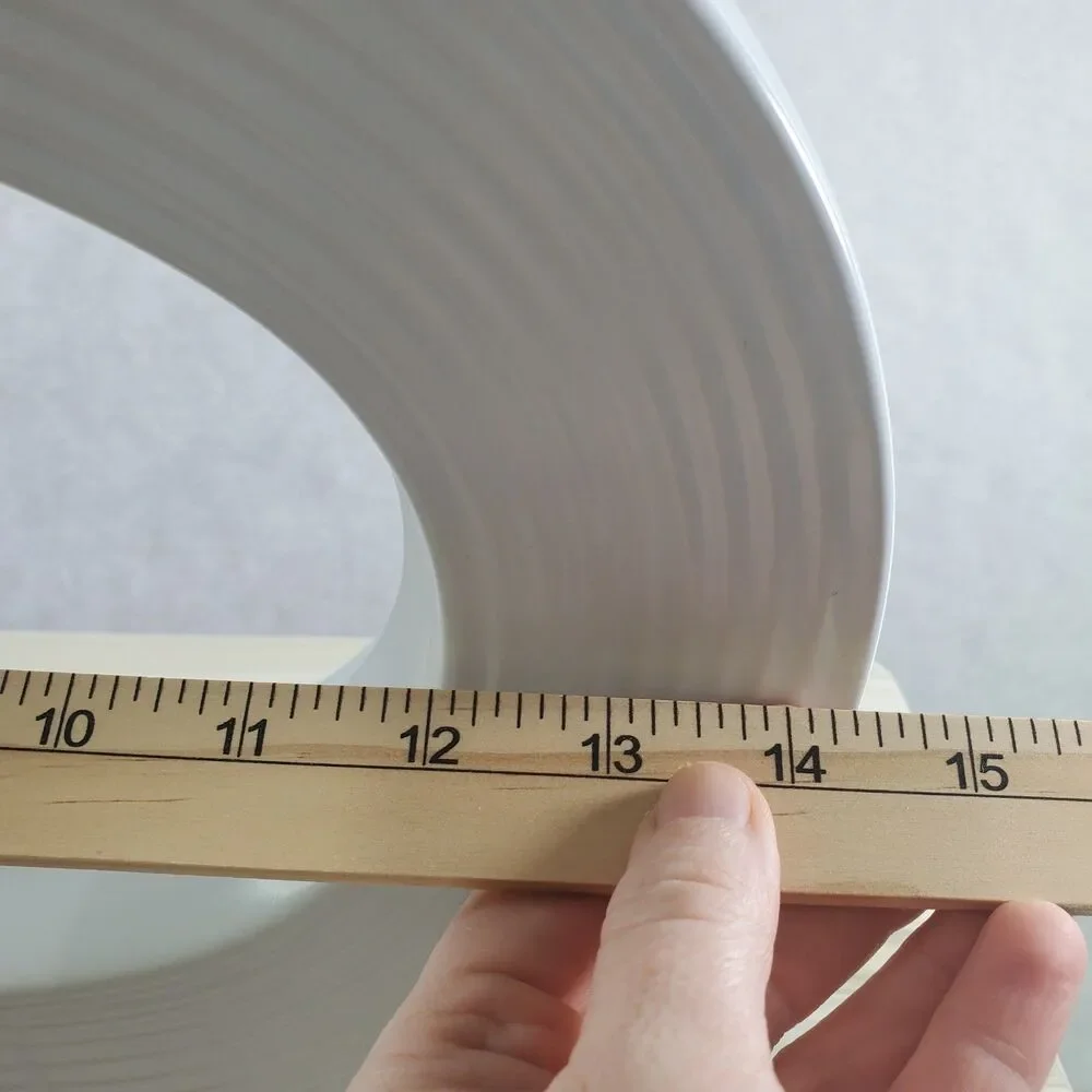 Round Circle Abstract Modern Art Sculpture Vase White Ceramic Sagebrook White